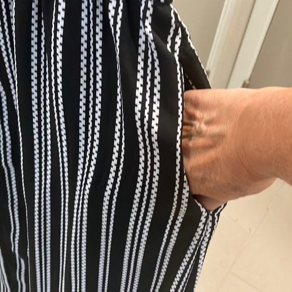 Cato Black and White Striped Maxi Dress - Picture 3 of 9